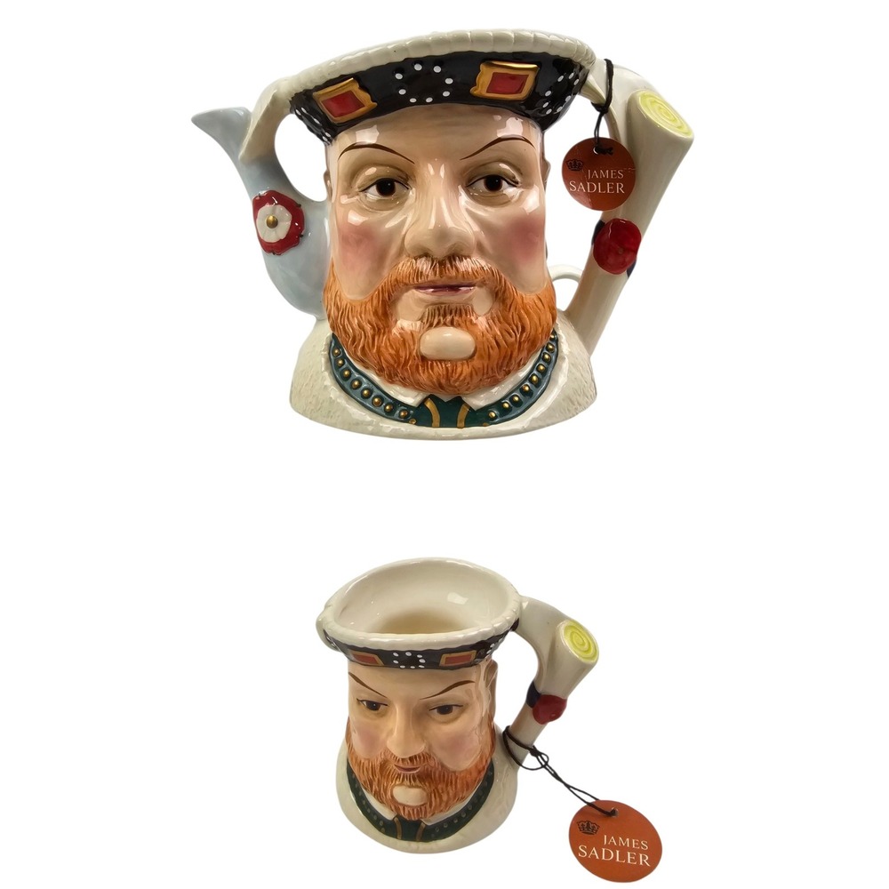 James Sadler Henry VIII Characters of Britain Teapot and Creamer Set Multicolor